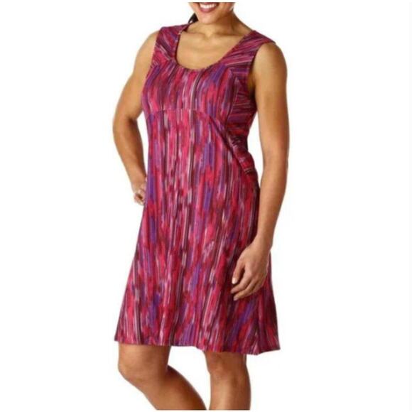 Prana Dress Pink Azalea Rainbow Blur Size Small - Picture 1 of 6